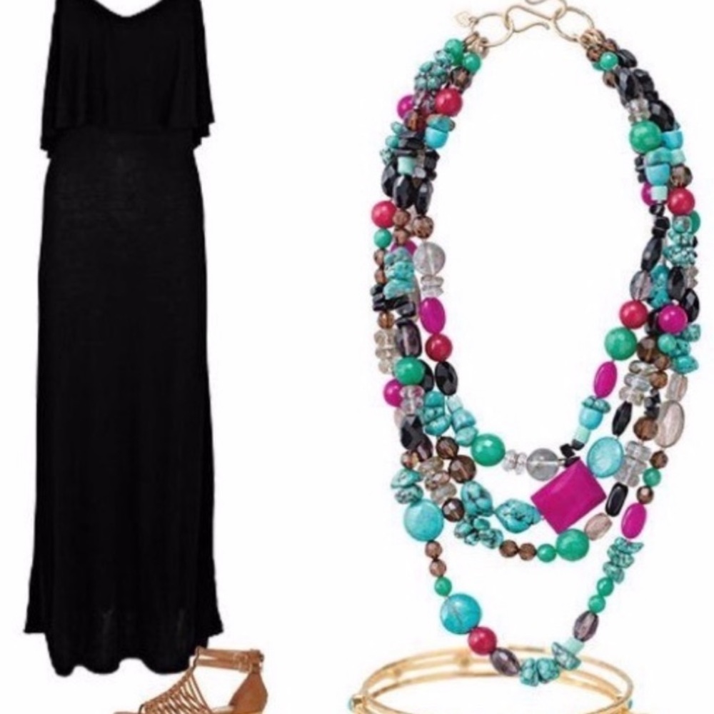 Stella & Dot | Stunning Retired Hand-beaded Versatile 'Carnival' Necklace - Picture 14 of 16